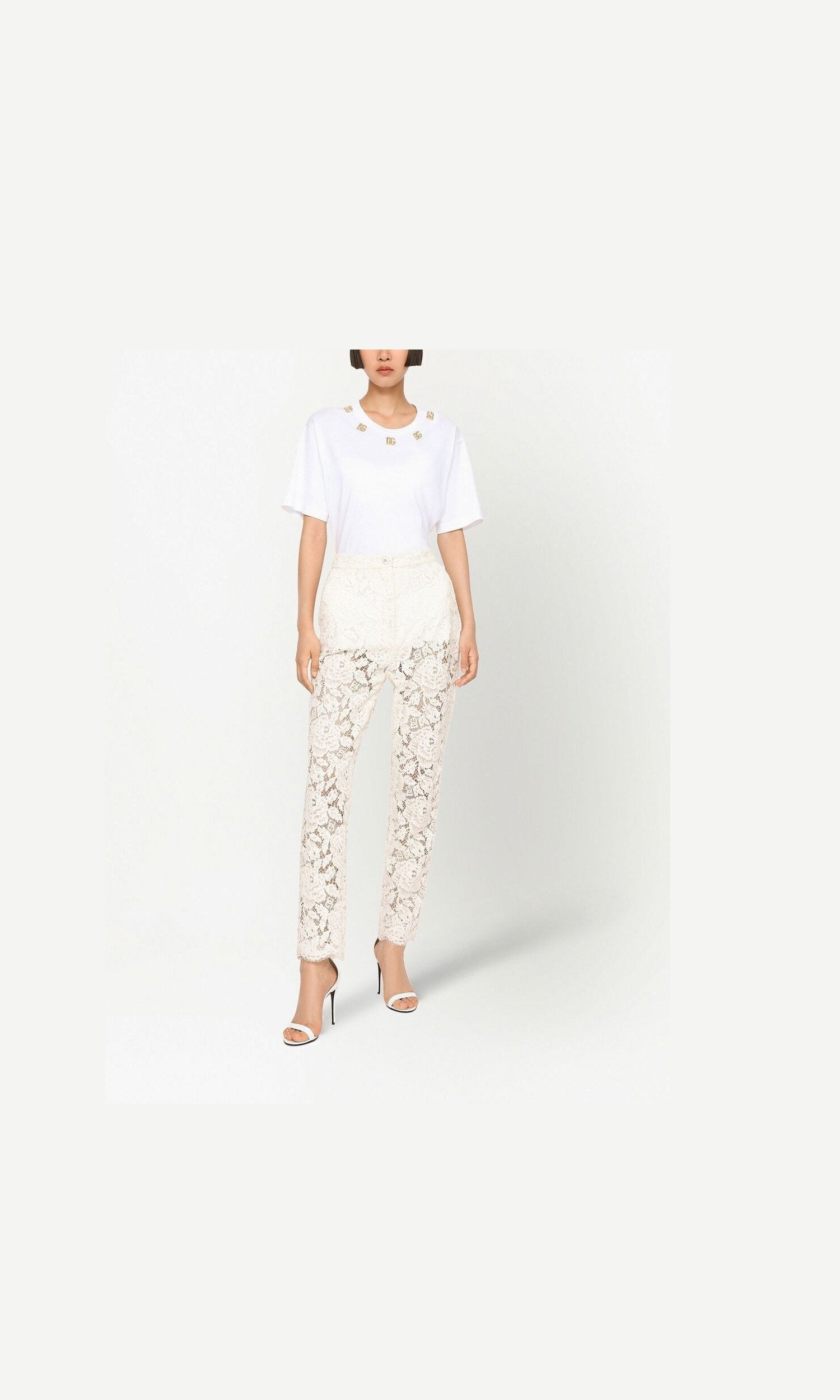 Dolce & Gabbana Lace Floral Trouser Glam Steals