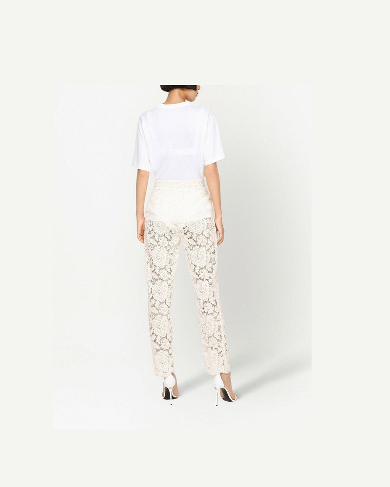 Dolce & Gabbana Lace Floral Trouser Glam Steals