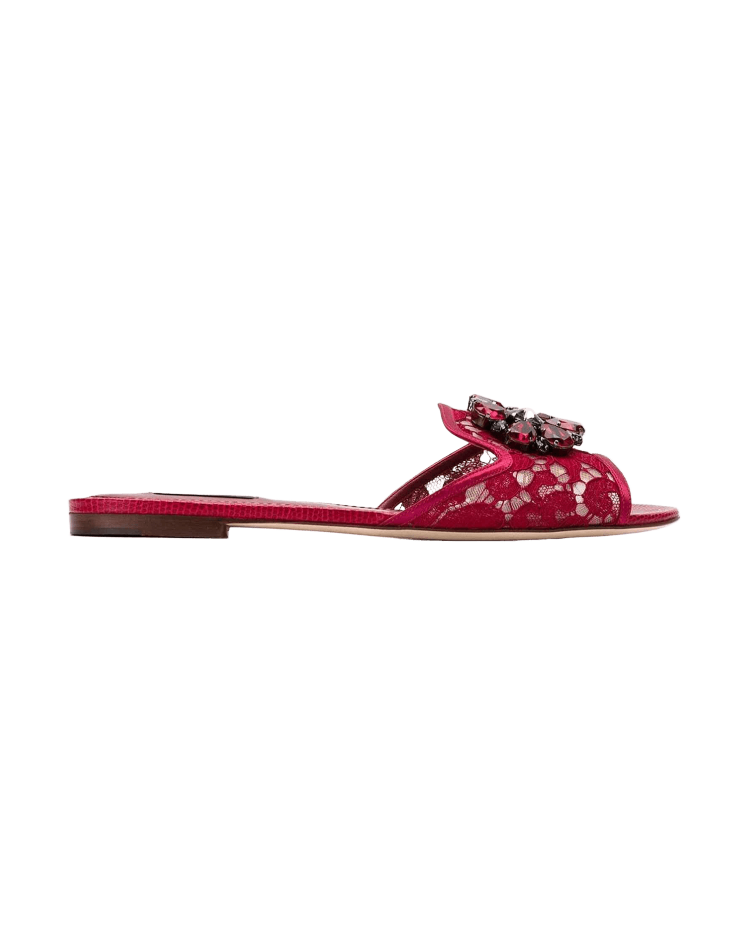 Dolce & Gabbana Lace Rainbow Brooch Detail Sandals Glam Steals
