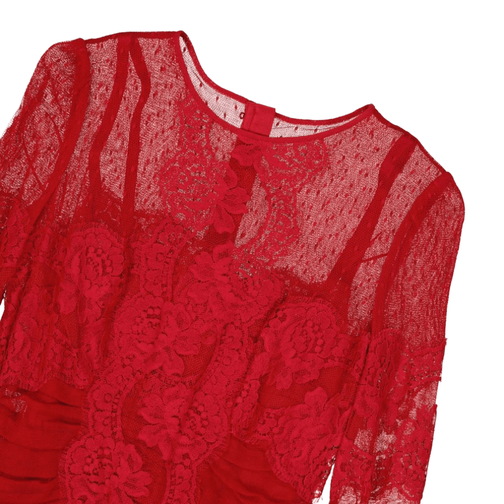 Dolce & Gabbana Lace Rouches Dress Glam Steals