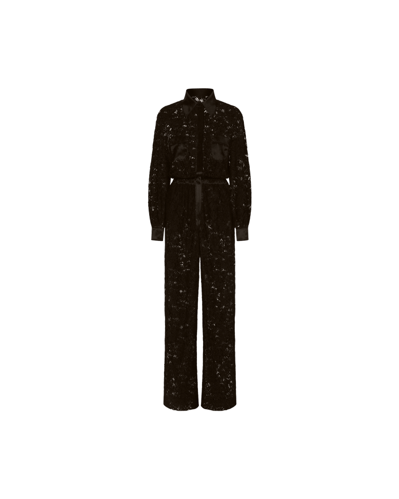 Dolce & Gabbana Lace Trim Long Sleeve Jumpsuit Glam Steals