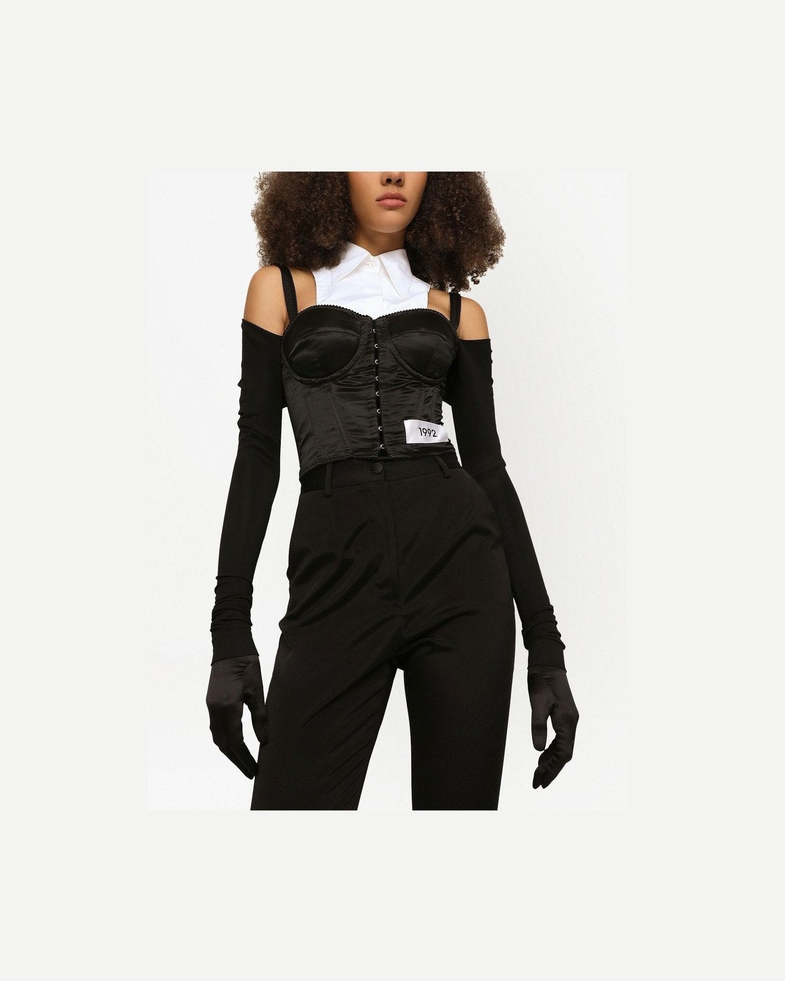Dolce & Gabbana Layered Shirt Corset Top Glam Steals