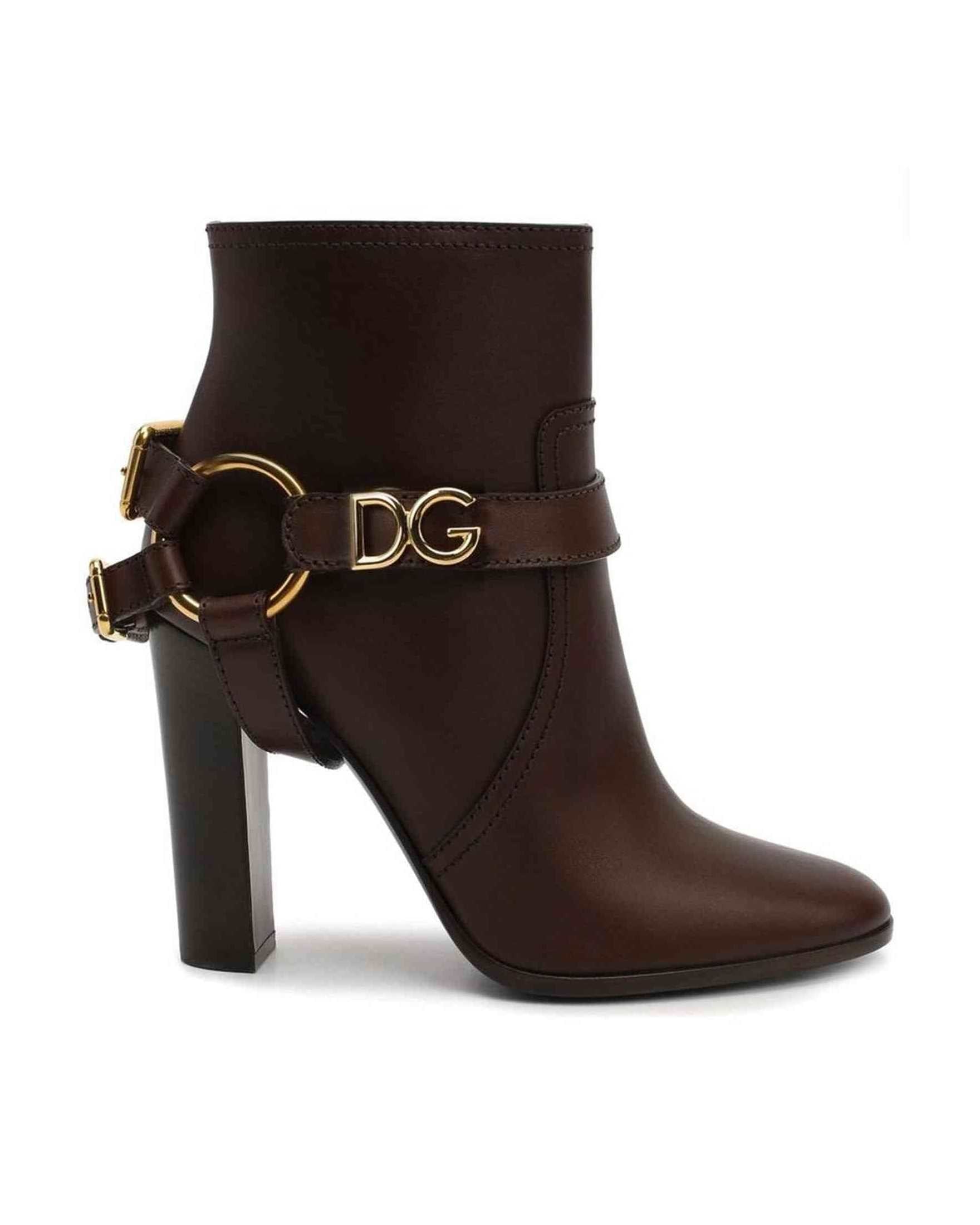Dolce & Gabbana Leather Ankle Boots Glam Steals