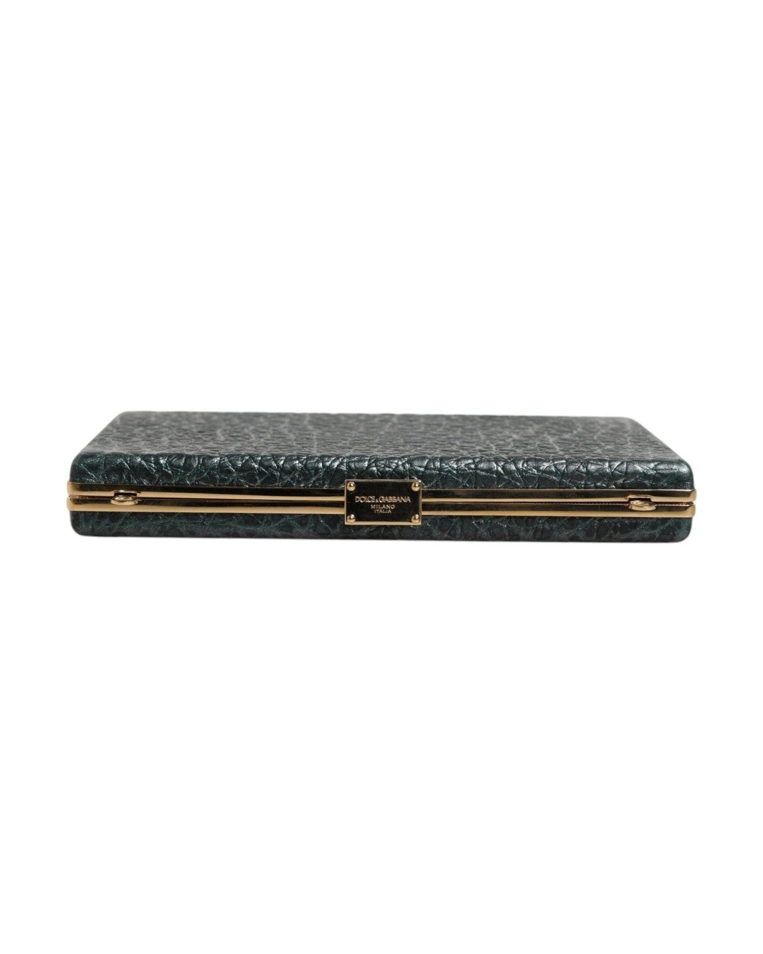 Dolce & Gabbana Leather Clutch Evening Crossbody Black Bag Glam Steals