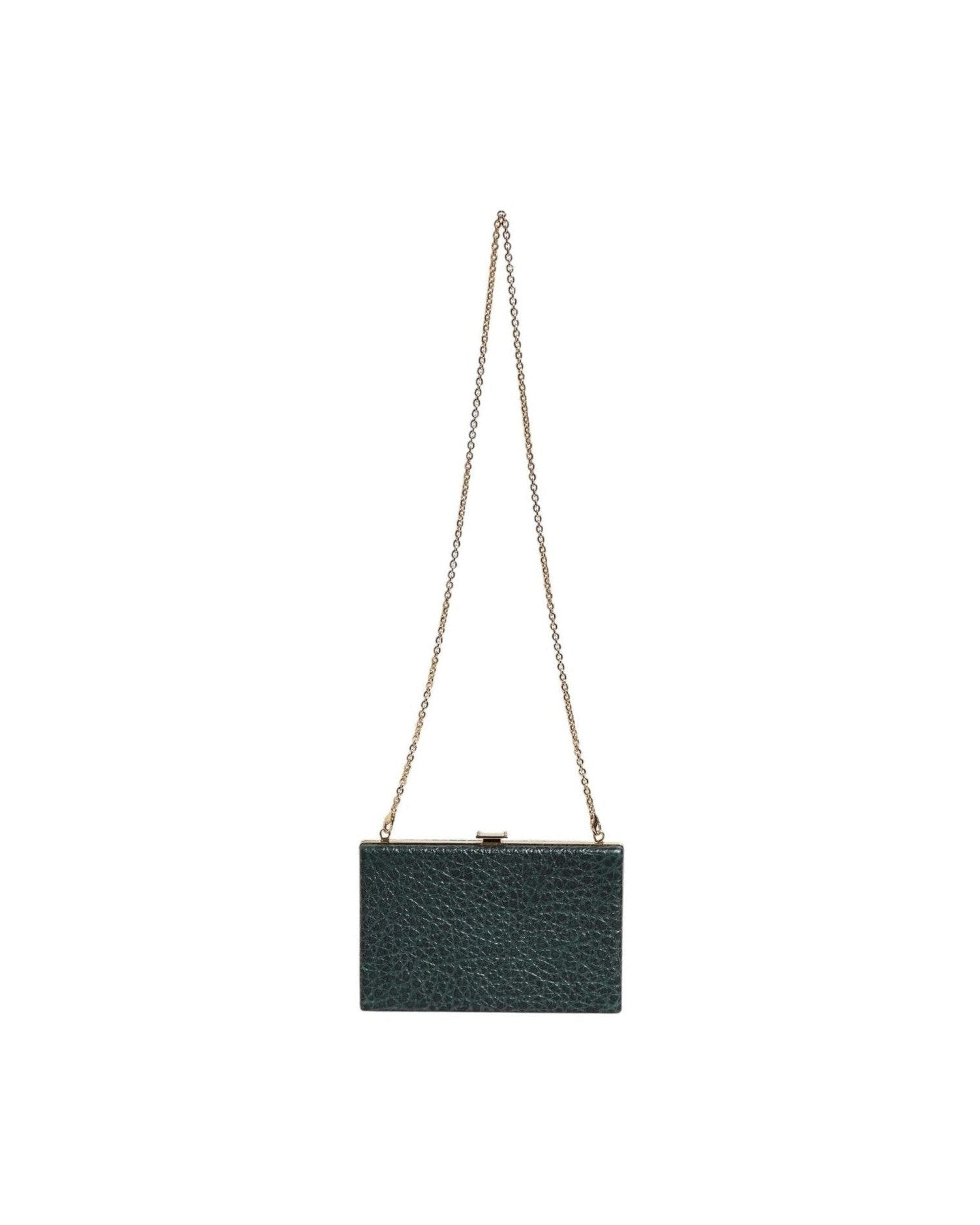 Dolce & Gabbana Leather Clutch Evening Crossbody Black Bag Glam Steals