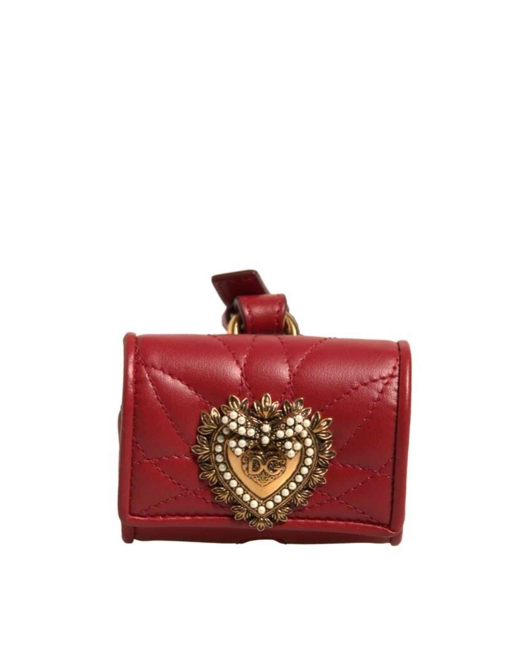 Dolce & Gabbana Leather Devotion Heart Strap Airpod Black Case Glam Steals