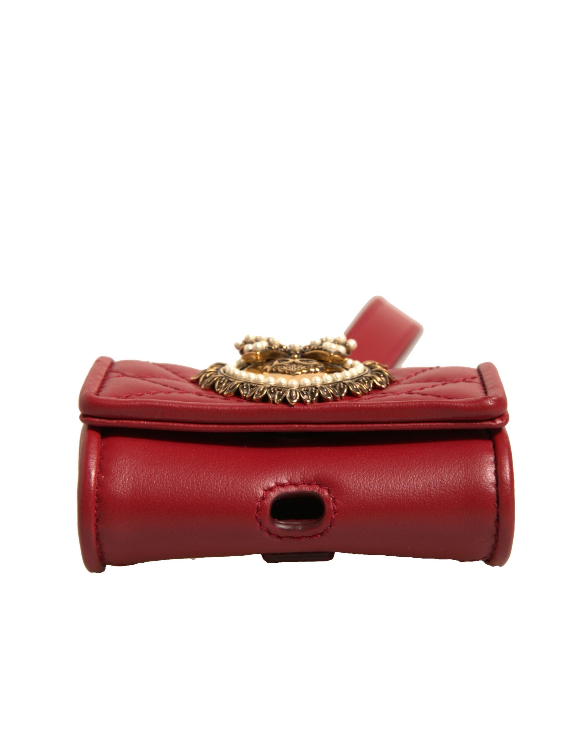Dolce & Gabbana Leather Devotion Heart Strap Airpod Black Case Glam Steals