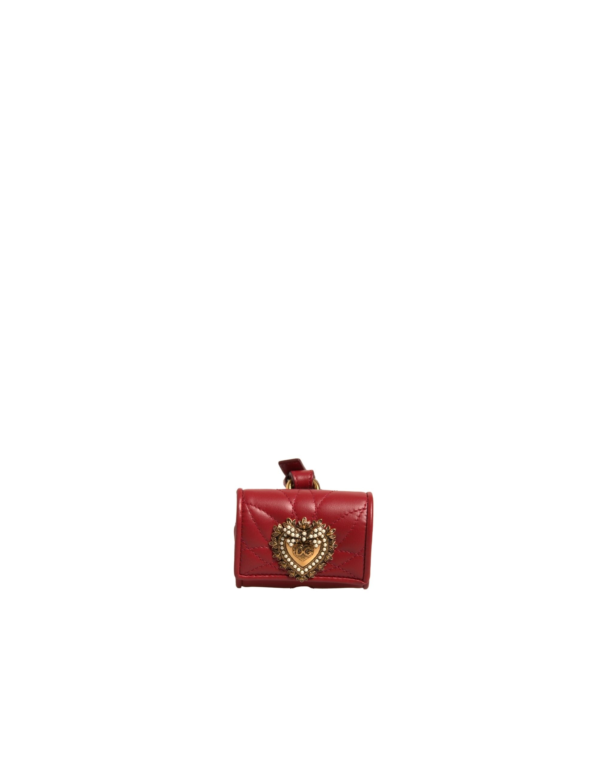 Dolce & Gabbana Leather Devotion Heart Strap Airpod Black Case Glam Steals