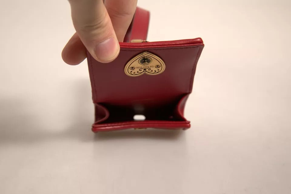 Dolce & Gabbana Leather Devotion Heart Strap Airpod Black Case Glam Steals