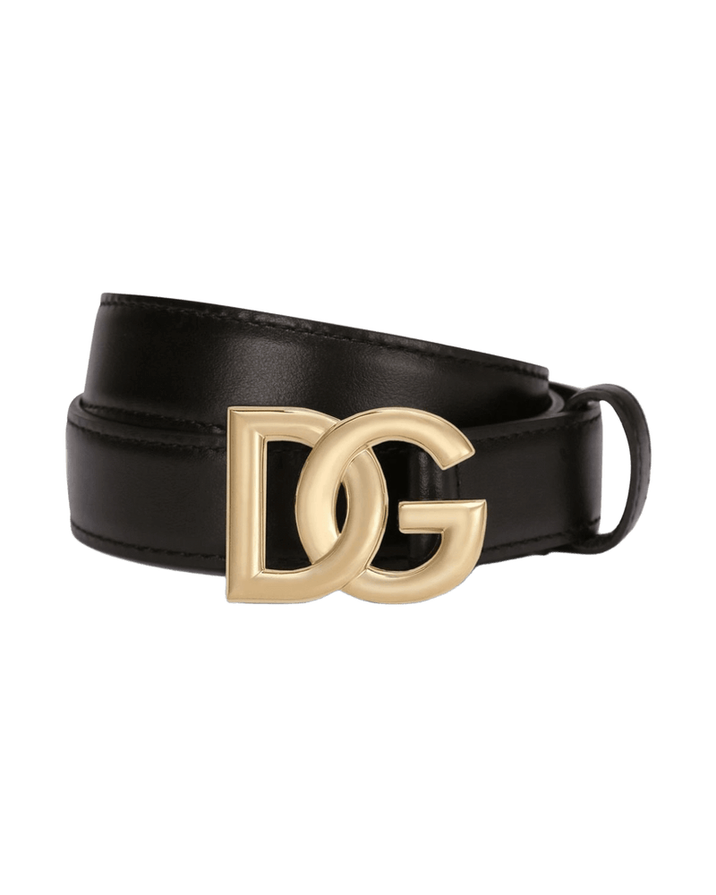 Dolce & Gabbana Leather Dg Logo Belt Glam Steals