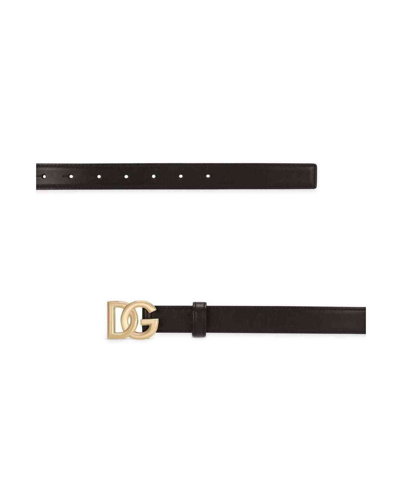 Dolce & Gabbana Leather Dg Logo Belt Glam Steals