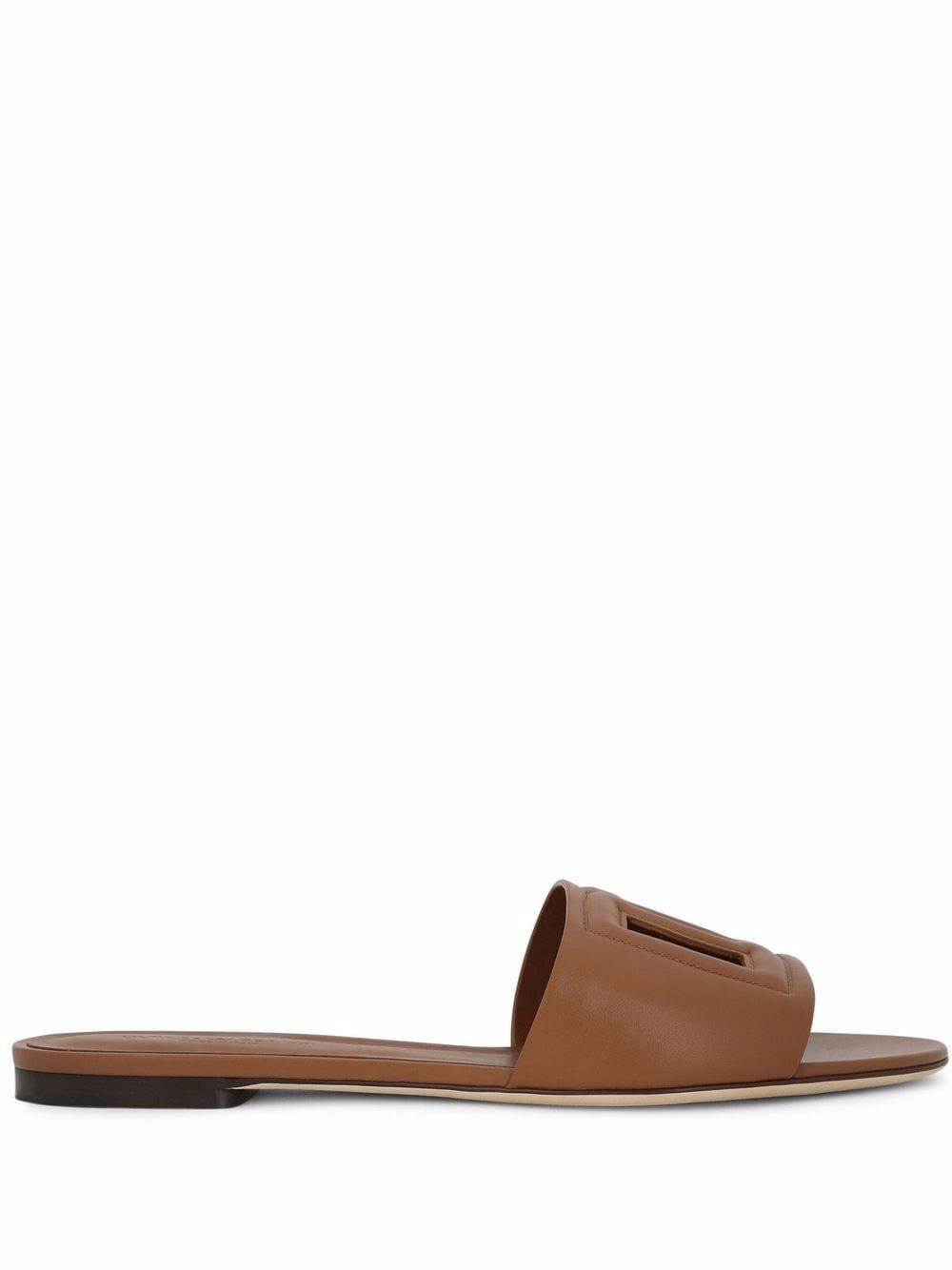 Dolce & Gabbana Leather Dg Logo Sandals Glam Steals