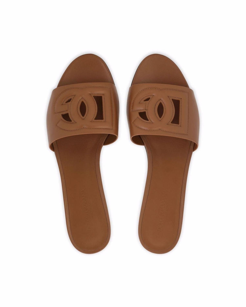 Dolce & Gabbana Leather Dg Logo Sandals Sandals