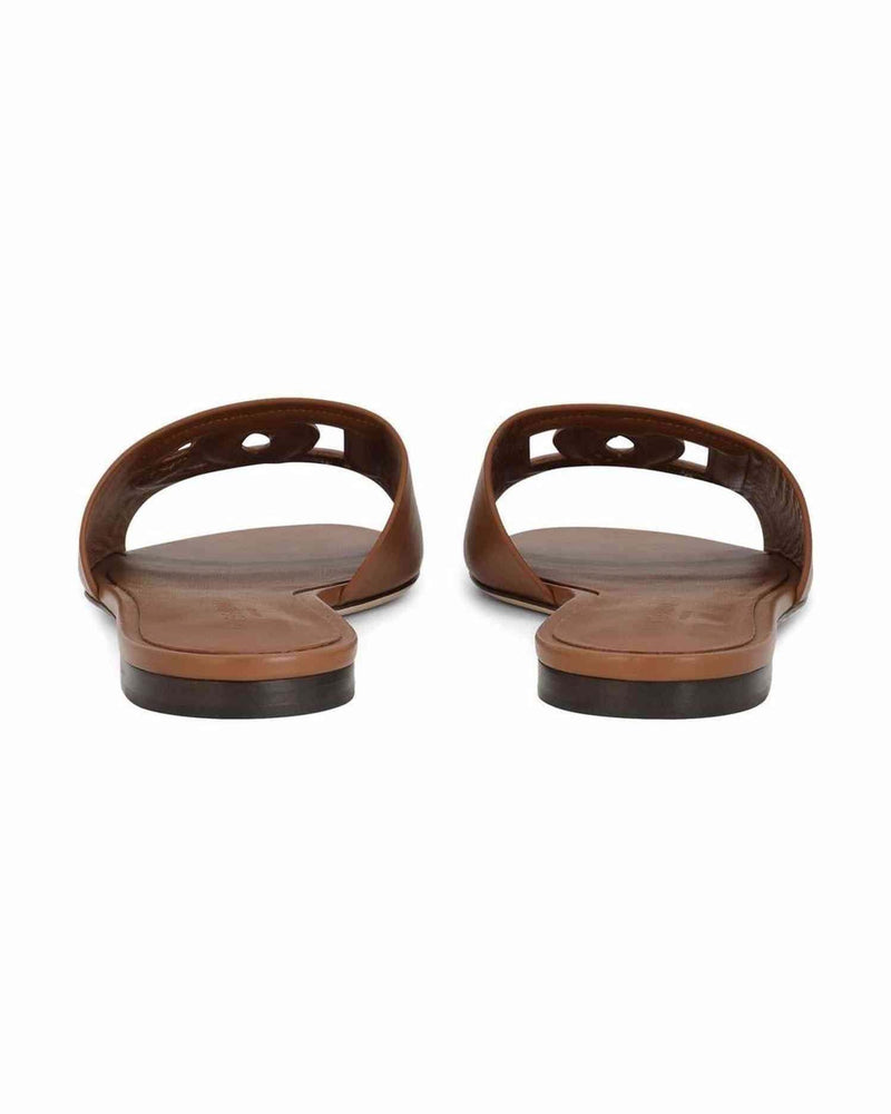Dolce & Gabbana Leather Dg Logo Sandals Sandals