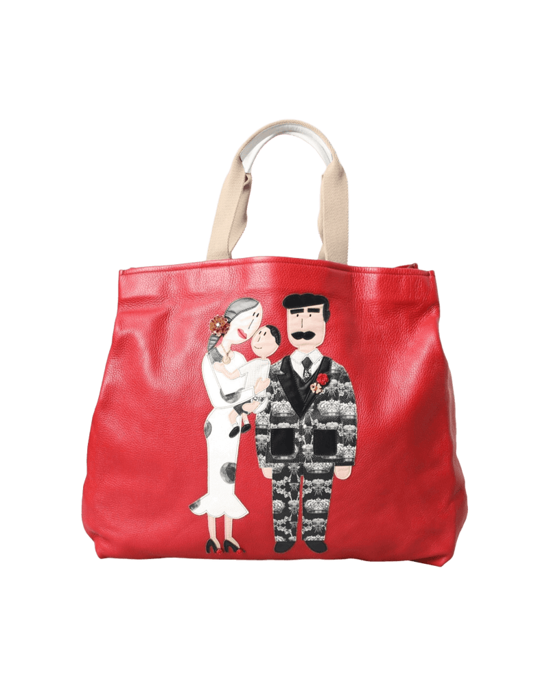 Dolce & Red Gabbana Leather #dgfamily Patch Shopping Tote Bag Glam Steals
