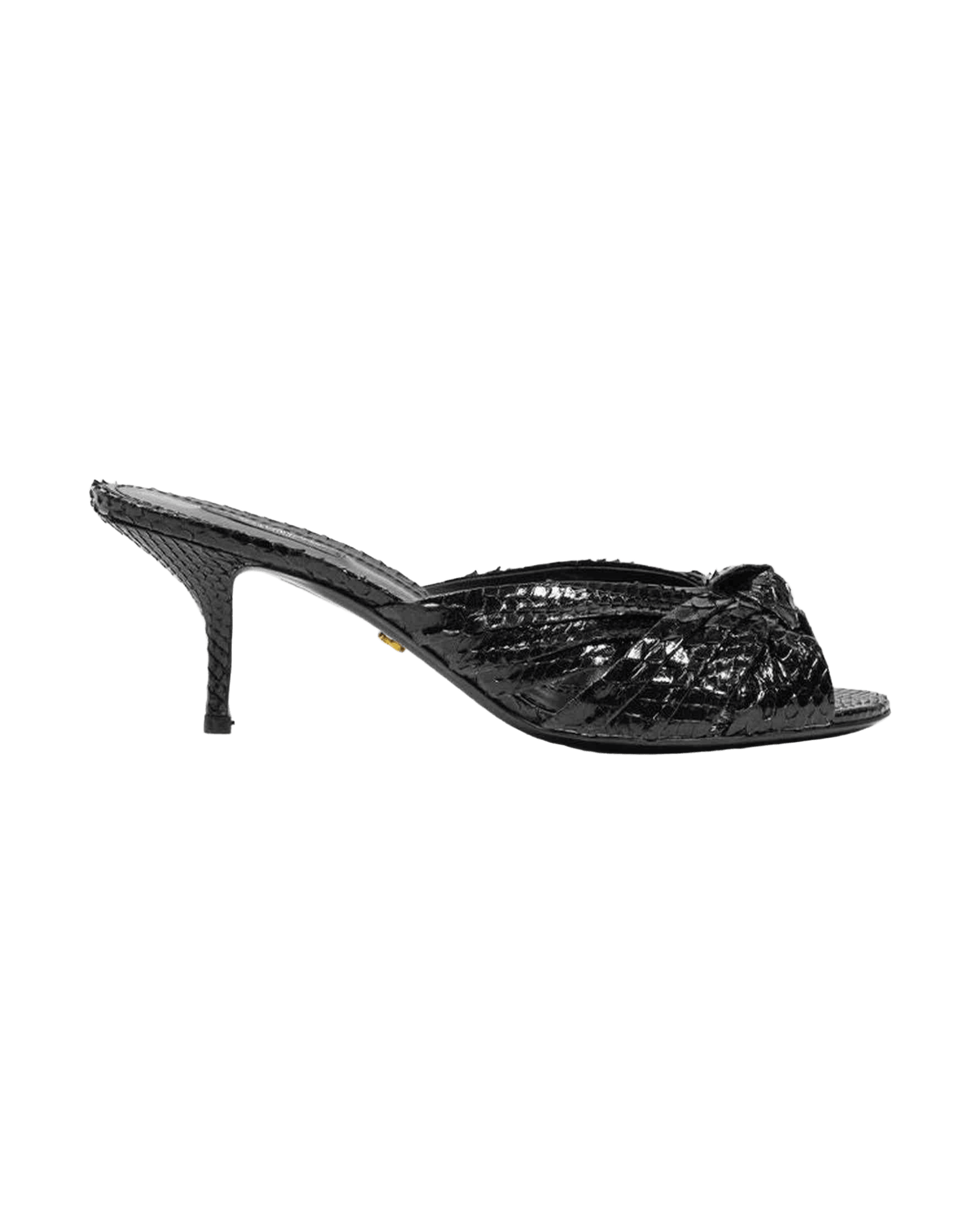 Dolce & Gabbana Leather Di Pitone Black Sandal Glam Steals