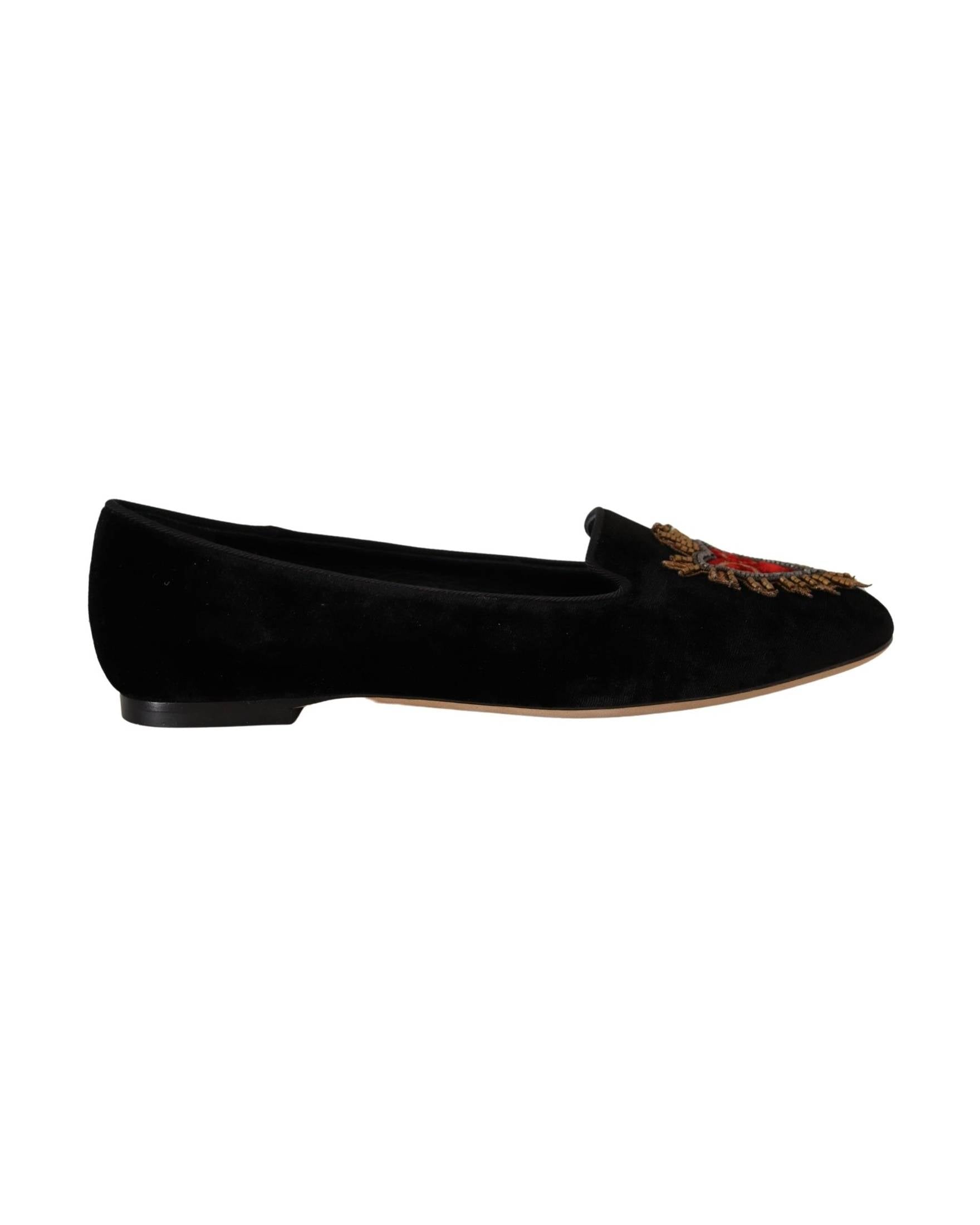 Dolce & Gabbana Leather Elegant Patent Flat Shoes Glam Steals