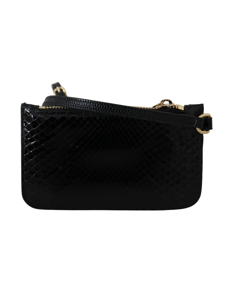 Dolce & Gabbana Leather Elegant Python Pattern Wristlet Wallet Wrist Bags