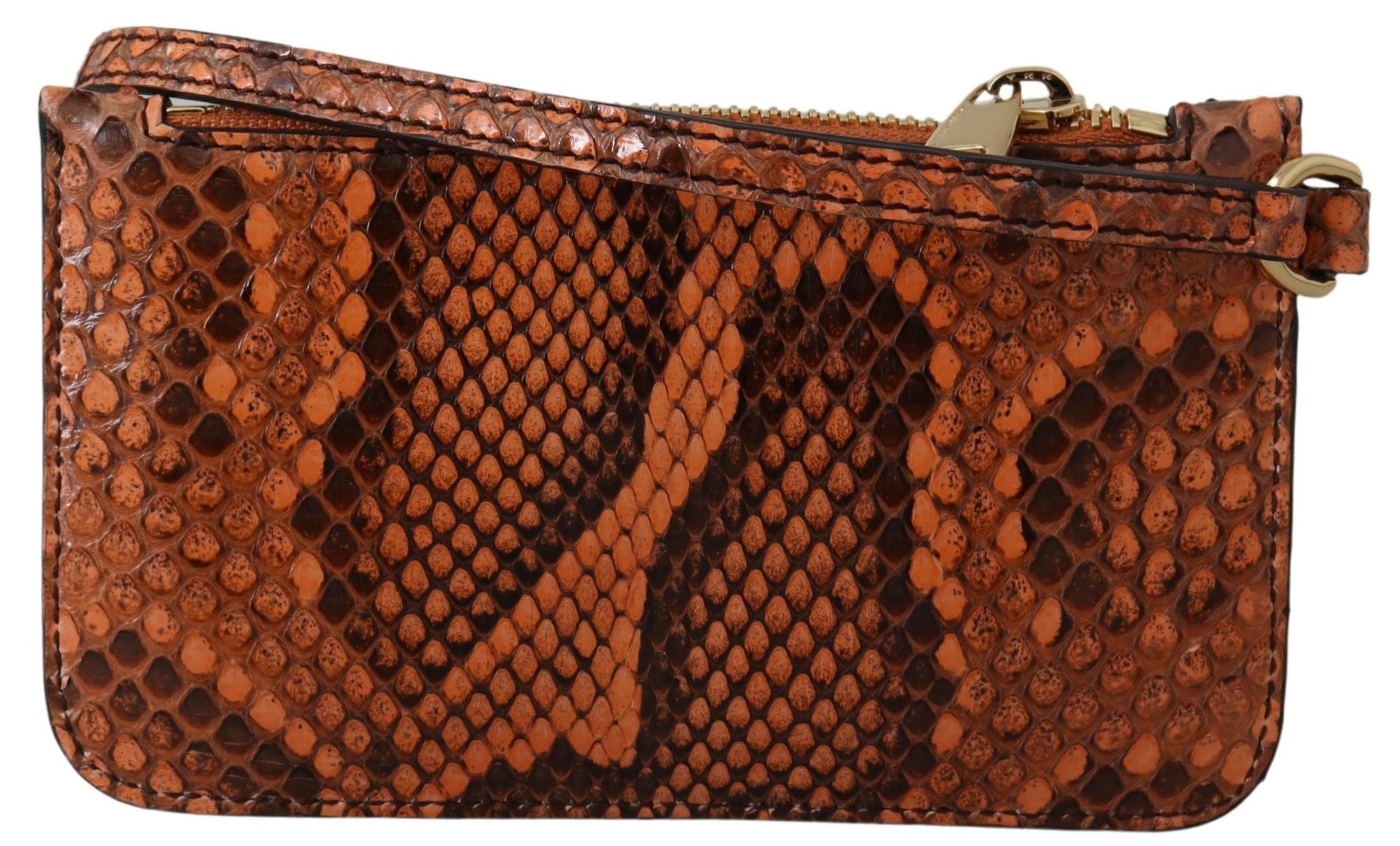Dolce & Gabbana Leather Elegant Python Patterned Wristlet Glam Steals