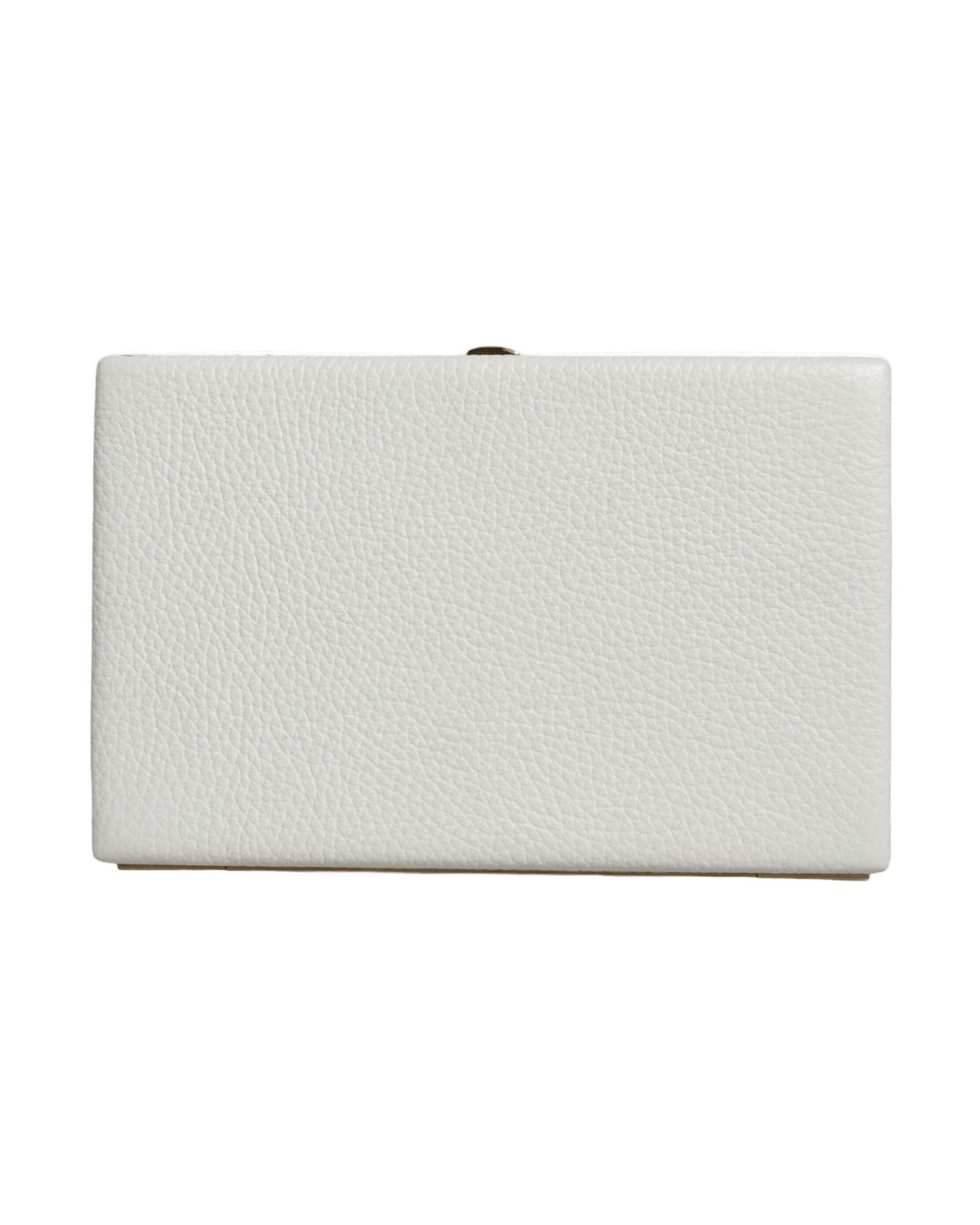 Dolce & Gabbana Leather Frame Clutch Evening Party Purse White Gold Bag Glam Steals