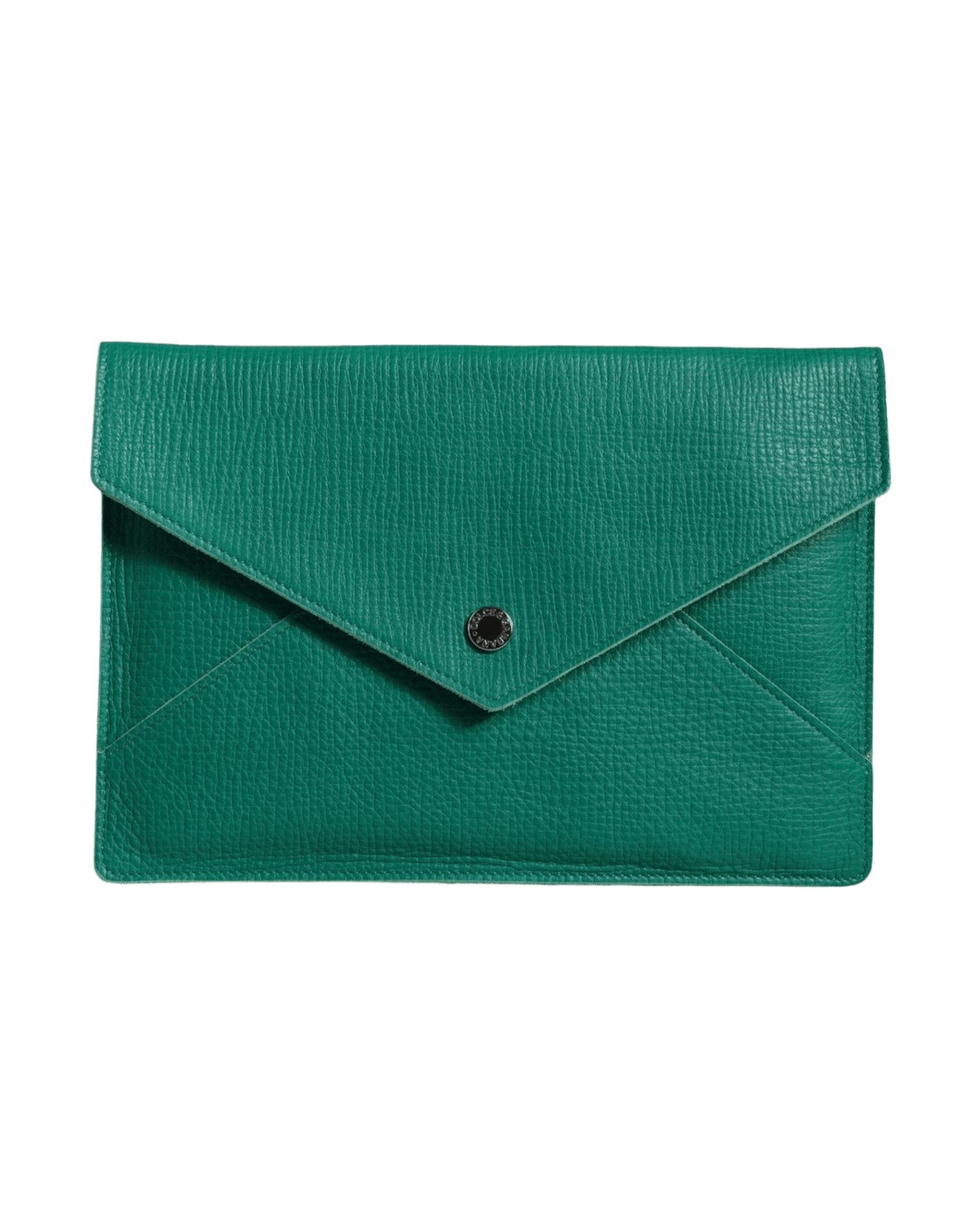 Dolce & Gabbana Leather Handbag Clutch Mini Purse Pouch Tablet Green Case Glam Steals