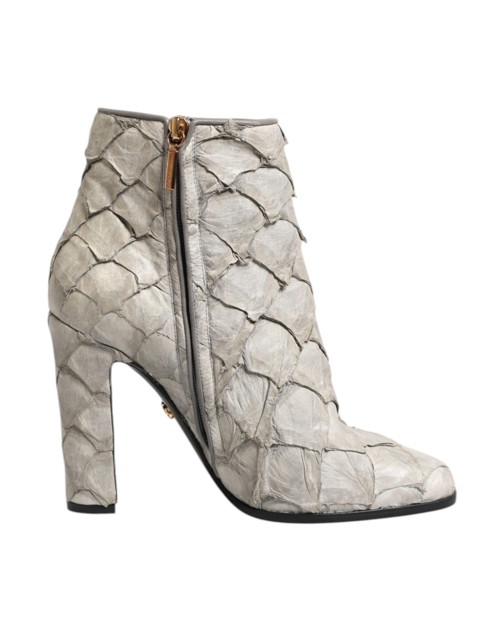 Dolce & Gabbana Leather Heels Ankle Boots Shoes Glam Steals