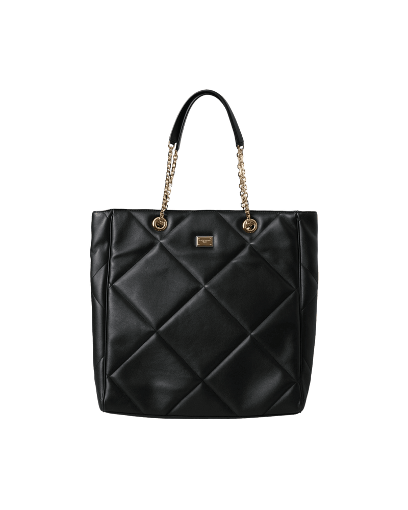 Dolce & Black Gabbana Leather Jungle Quilted Shopping Tote Bag Glam Steals
