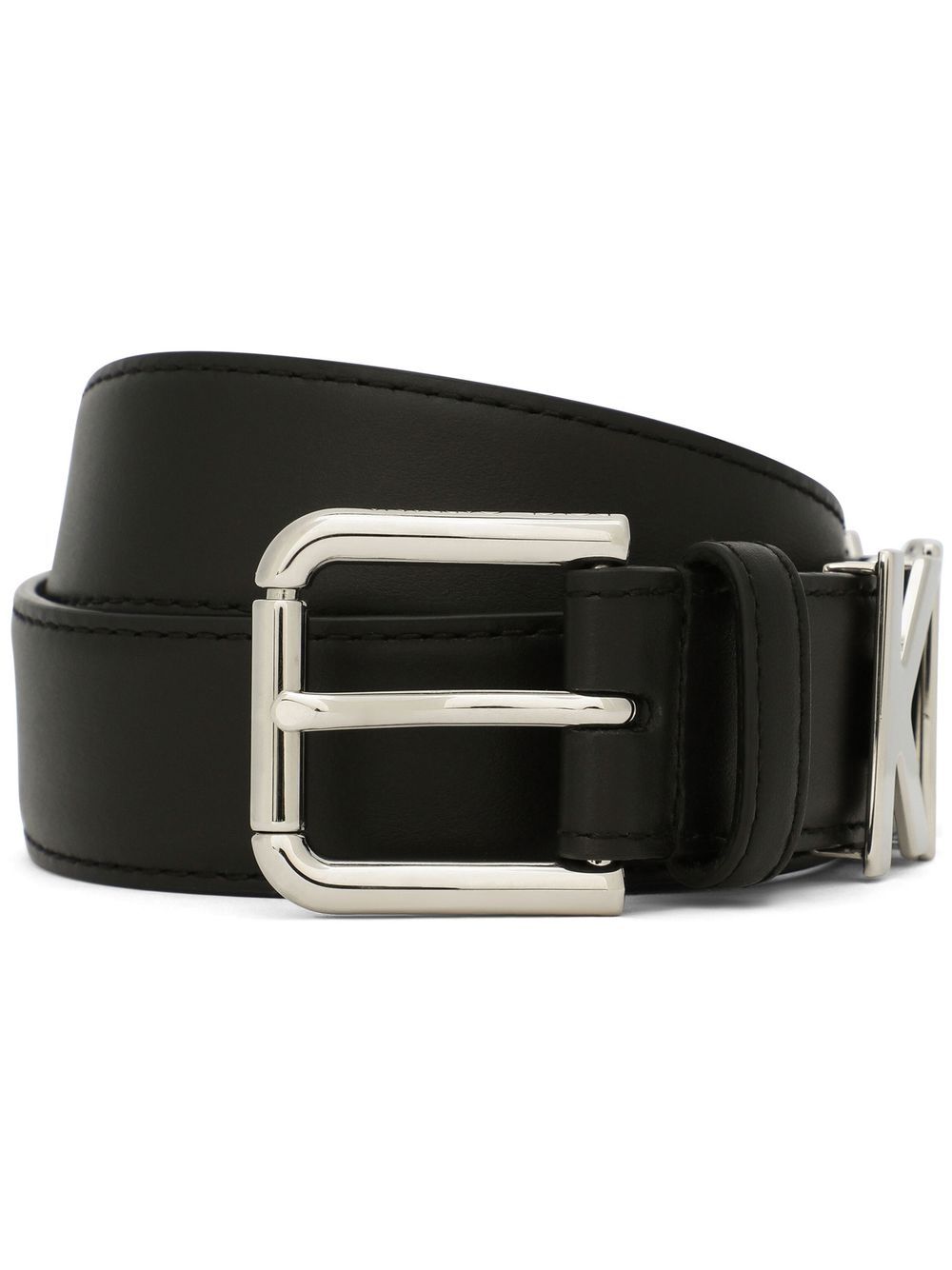 Dolce & Gabbana Leather Logo Lettering Belt Glam Steals