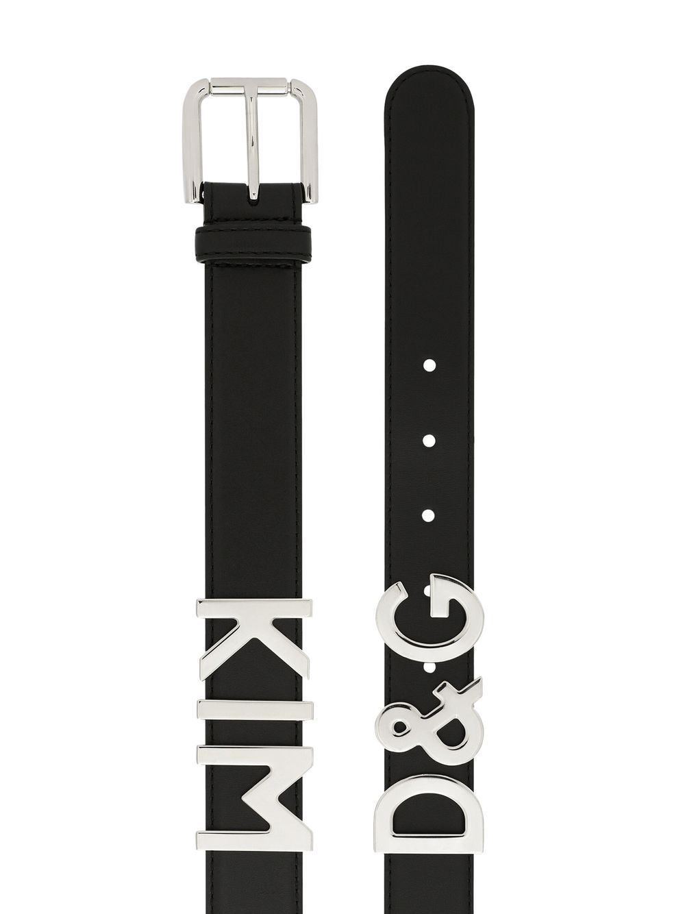 Dolce & Gabbana Leather Logo Lettering Belt Glam Steals