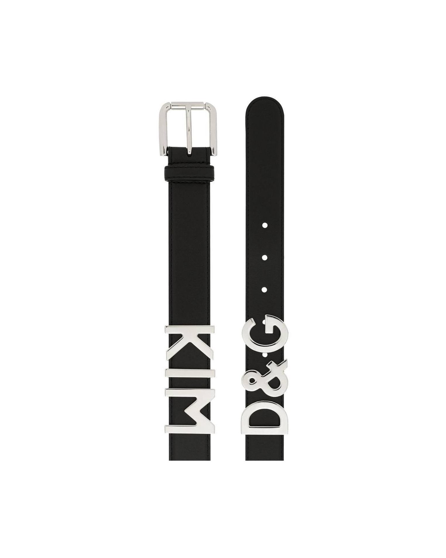Dolce & Gabbana Leather Logo Lettering Belt Belts