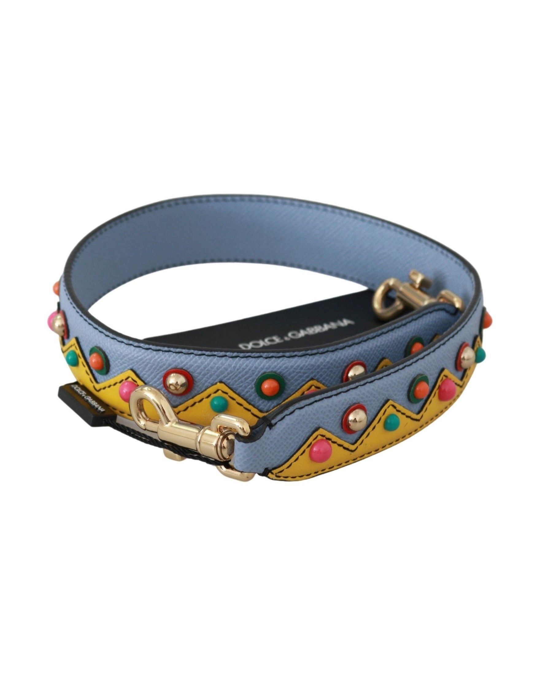 Dolce & Gabbana Leather Shoulder Strap Multicolor Accessory Glam Steals