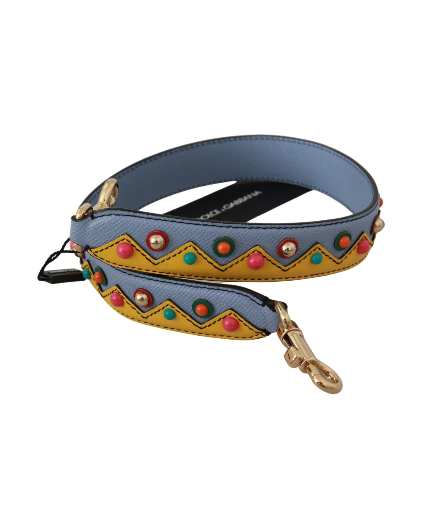 Dolce & Gabbana Leather Shoulder Strap Multicolor Accessory Glam Steals
