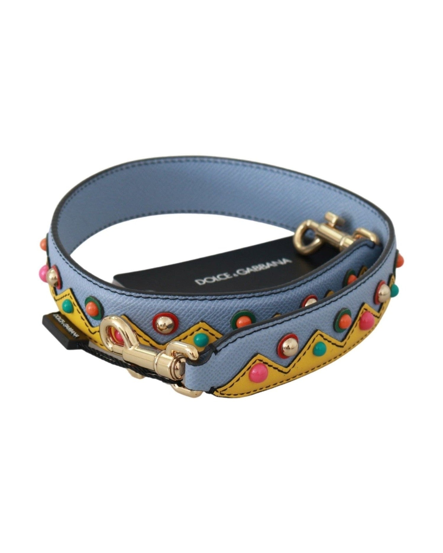 Dolce & Gabbana Leather Shoulder Strap Multicolor Accessory Glam Steals
