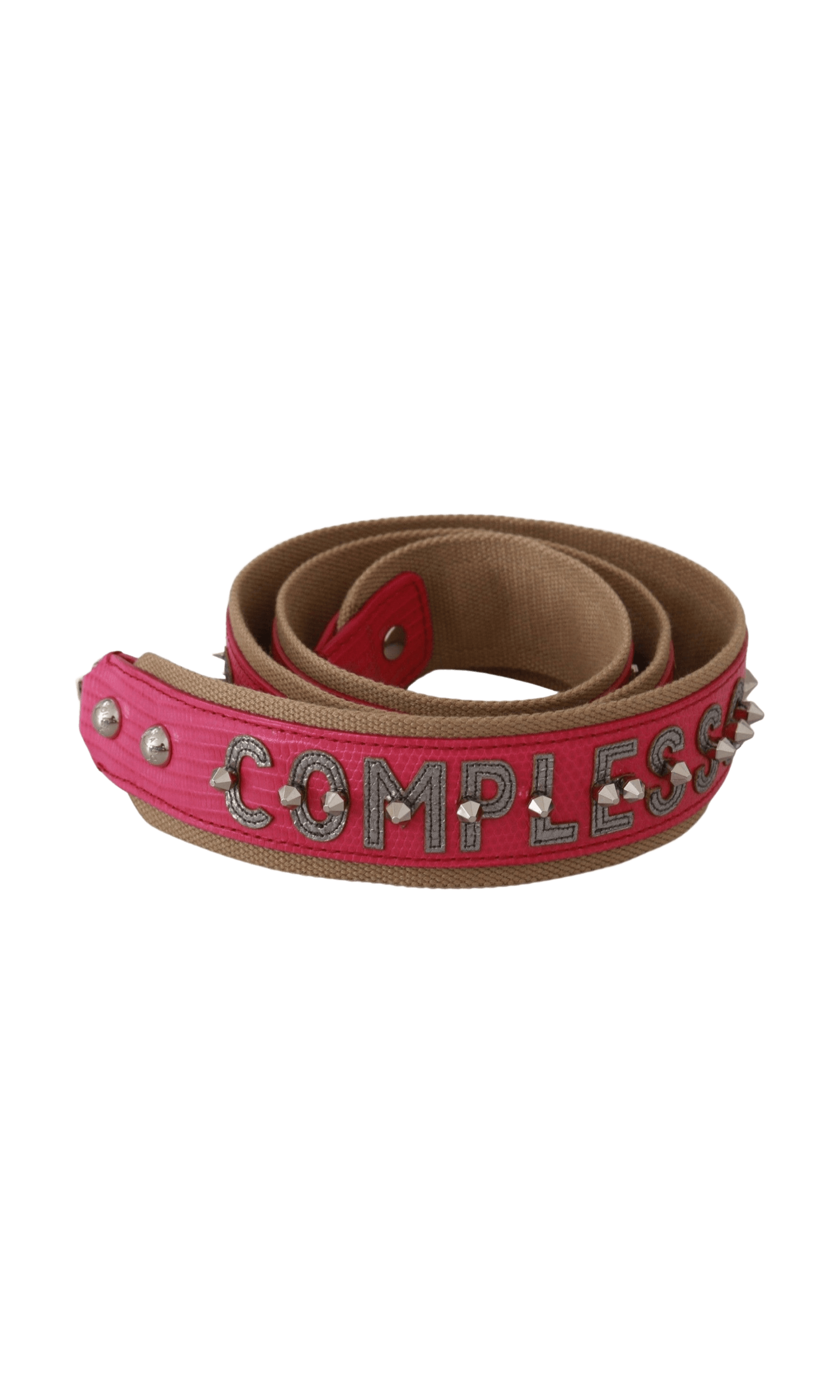 Dolce & Gabbana Leather Shoulder Strap With Pink Silver Details Glam Steals