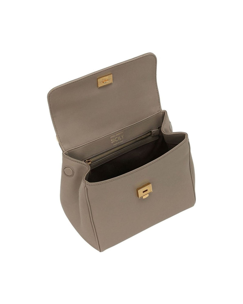 Dolce & Gabbana Leather Sicily Soft Handbag Glam Steals