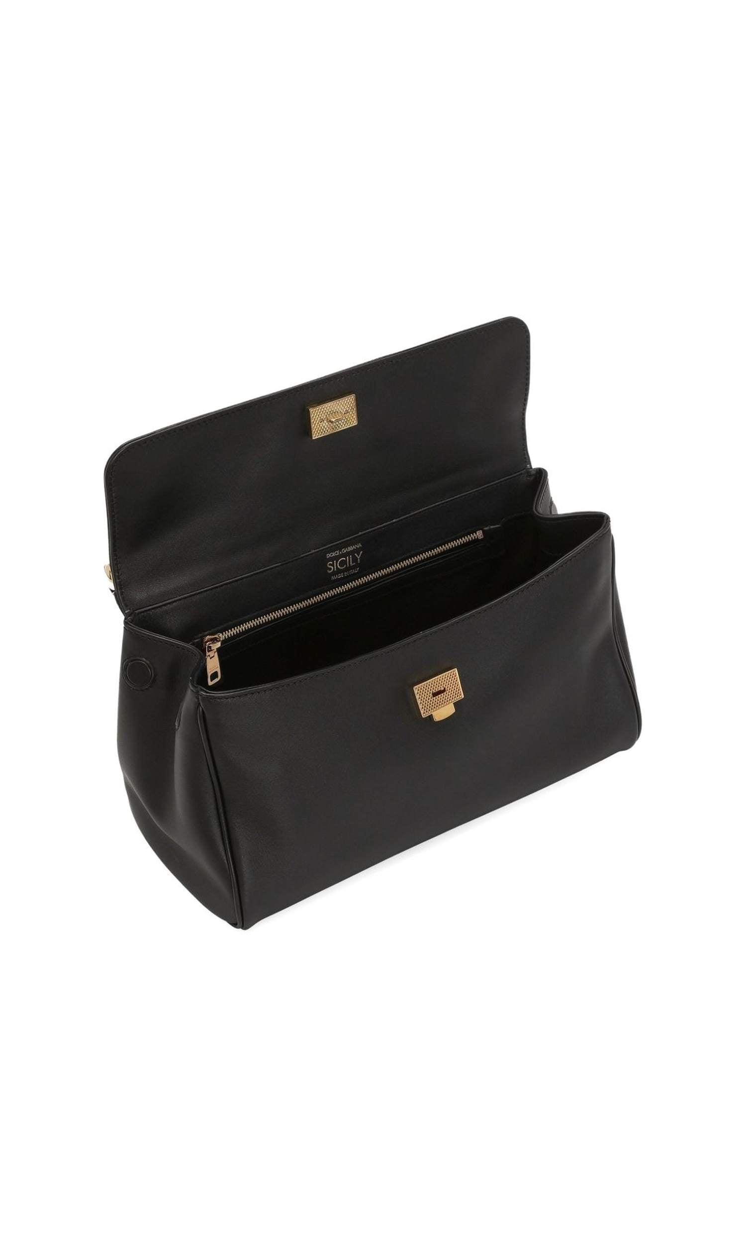 Dolce & Gabbana Leather Sicily Soft Handbag Glam Steals