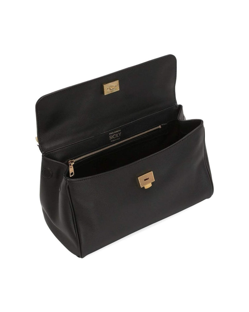 Dolce & Gabbana Leather Sicily Soft Handbag Glam Steals