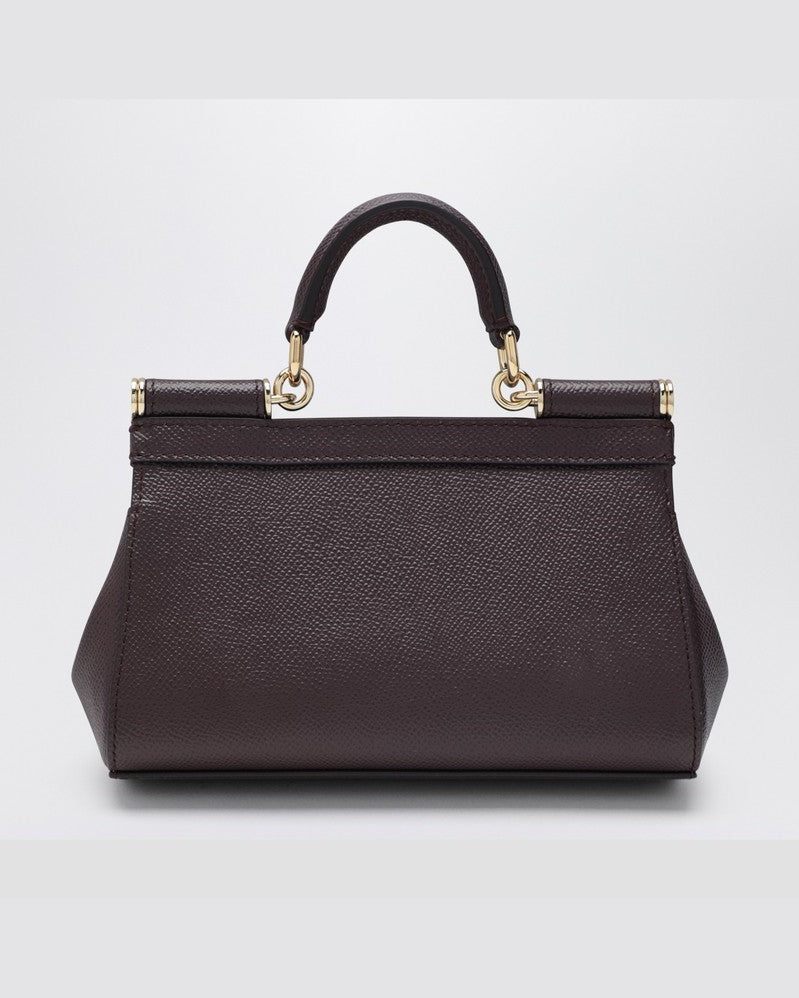 Dolce & Gabbana Leather Small Sicily Top Handle Bag Glam Steals