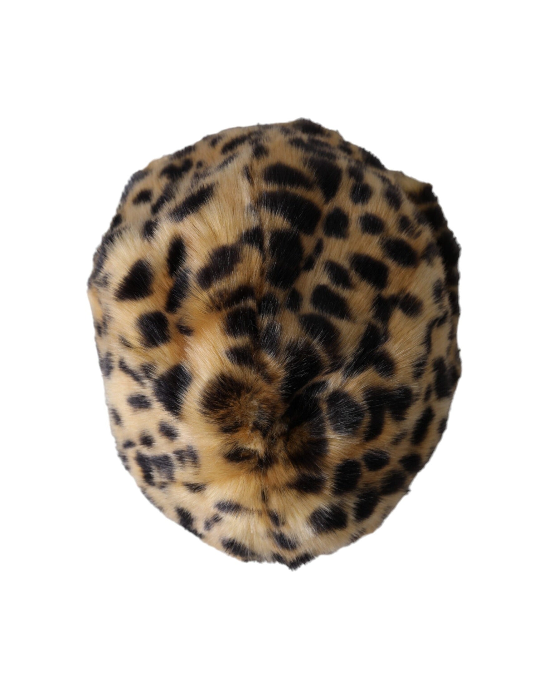 Dolce & Gabbana Leopard Fur Women Bucket Brown Hat Glam Steals