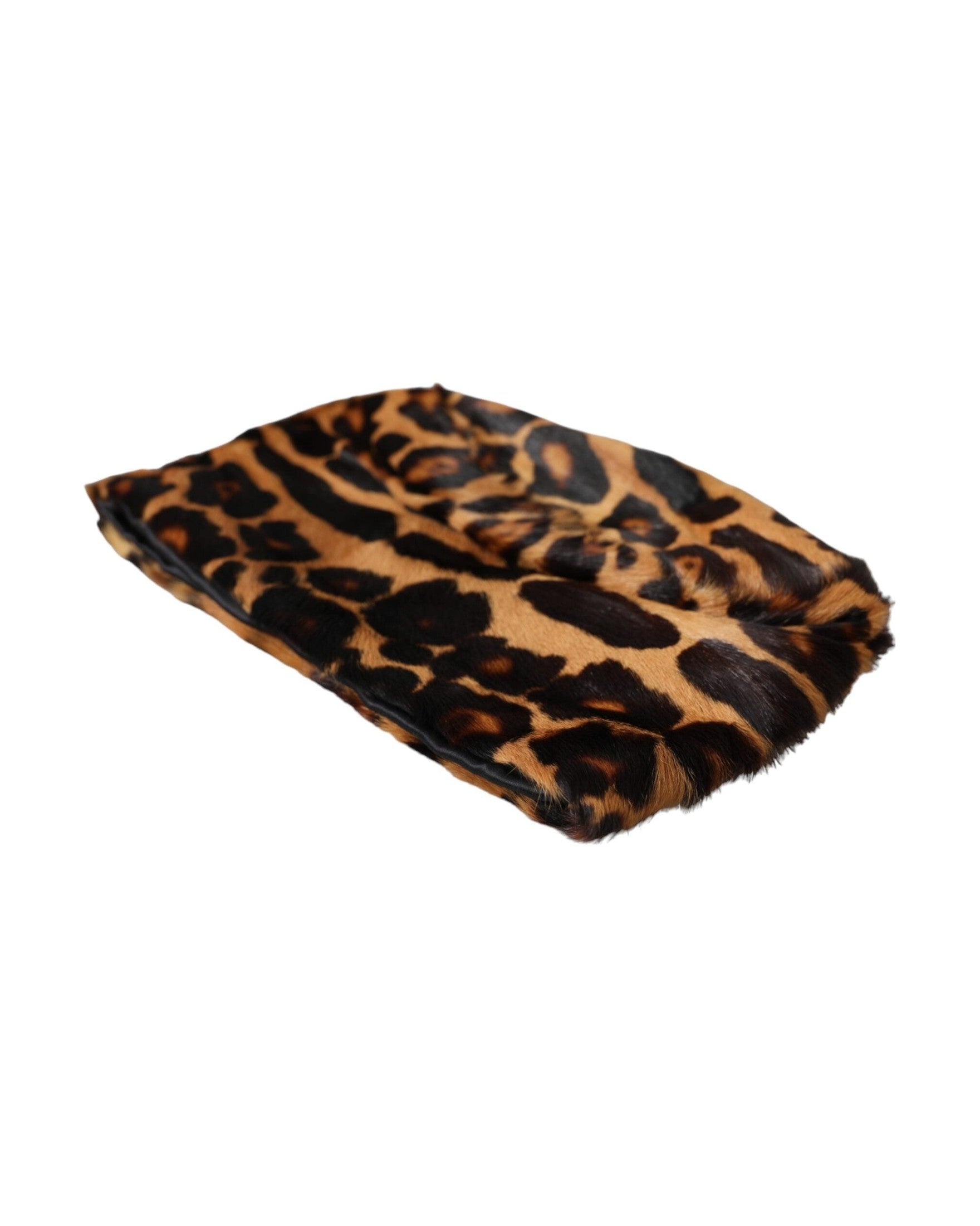 Dolce & Gabbana Leopard Fur Women Bucket Brown Hat Glam Steals
