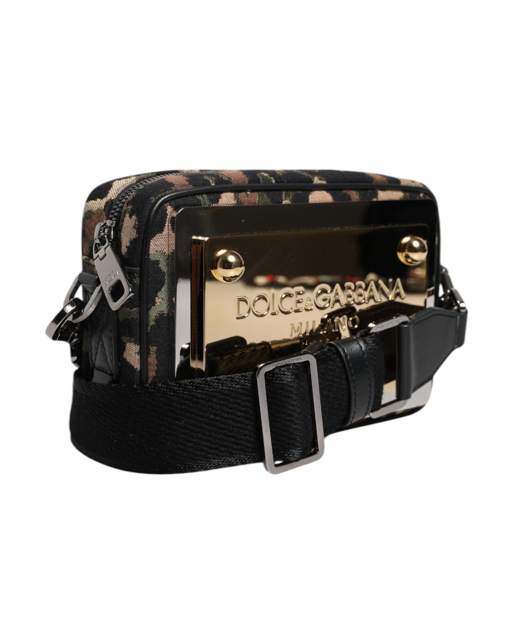 Dolce & Gabbana Leopard Jacquard Dg Logo Crossbody Multicolor Bag Glam Steals