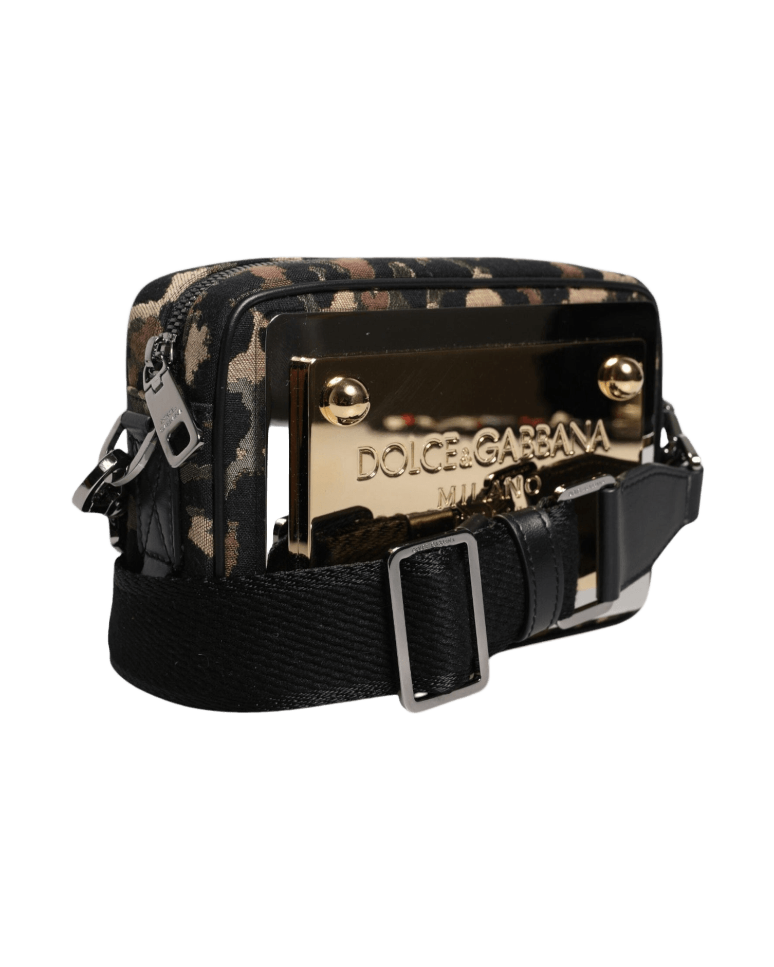 Dolce & Gabbana Leopard Jacquard Dg Logo Crossbody Multicolor Bag Glam Steals