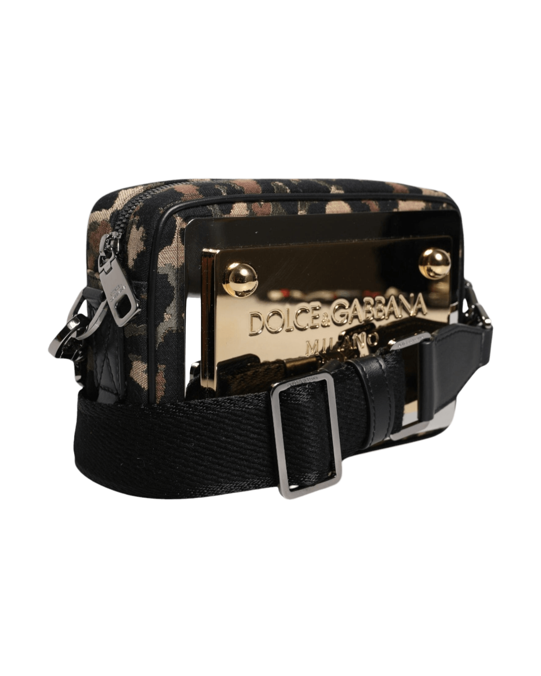Dolce & Gabbana Leopard Jacquard Dg Logo Crossbody Multicolor Bag Glam Steals