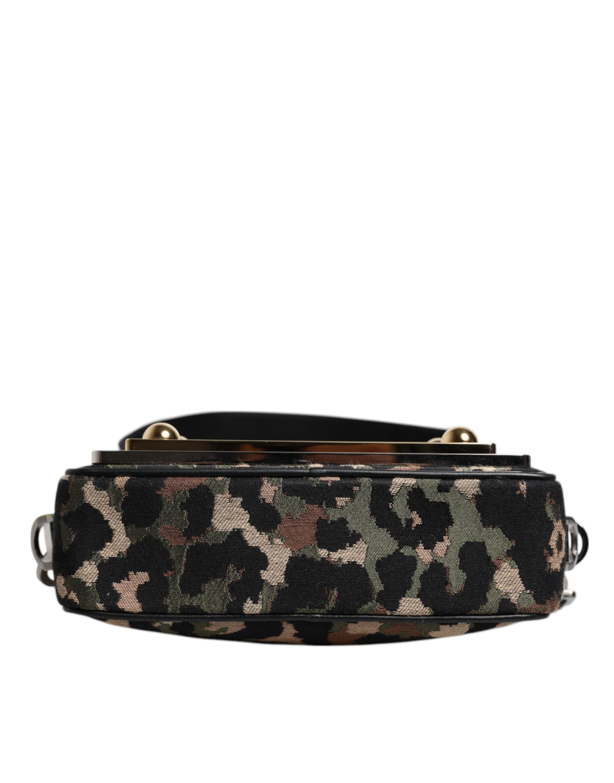 Dolce & Gabbana Leopard Jacquard Dg Logo Crossbody Multicolor Bag Glam Steals