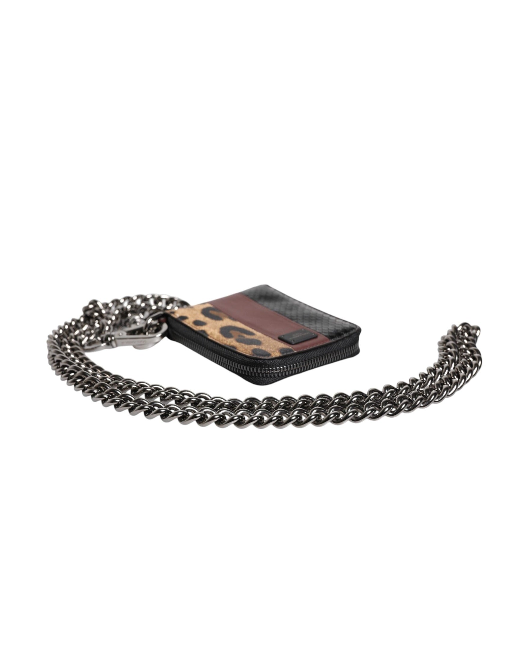 Dolce & Gabbana Leopard Leather Dg Bifold Card Holder Multicolor Wallet Glam Steals
