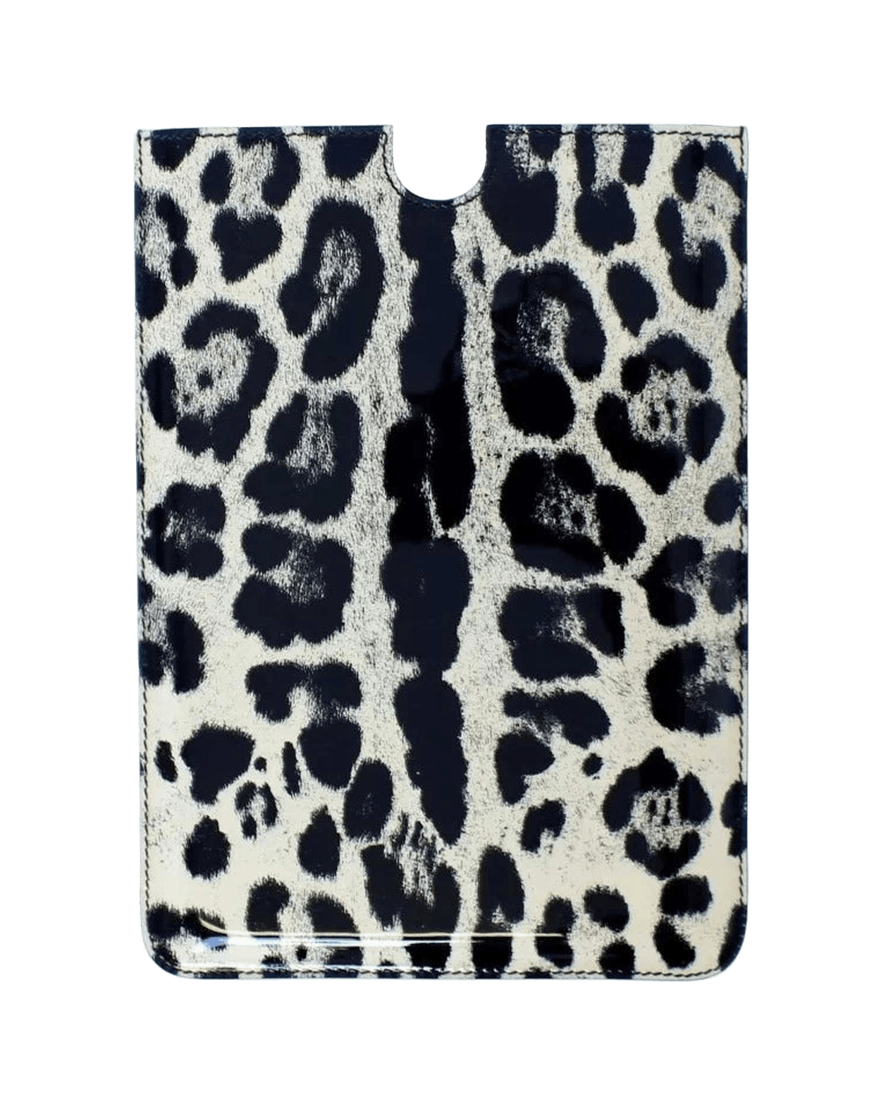 Dolce & Gabbana White Leather Leopard Pattern Ebook Cover Tablet Case Computer Covers & Skins