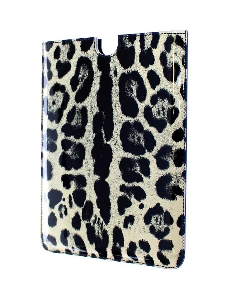Dolce & Gabbana Leopard Pattern Leather Ebook Cover Tablet White Case Glam Steals
