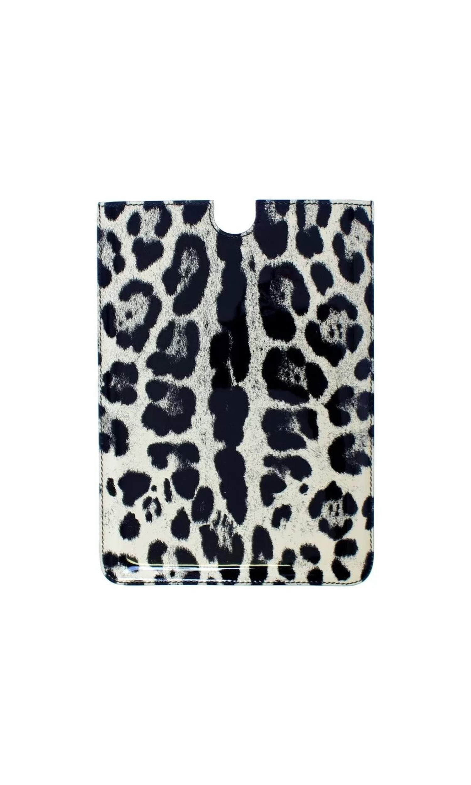Dolce & Gabbana Leopard Pattern Leather Ebook Cover Tablet White Case Glam Steals