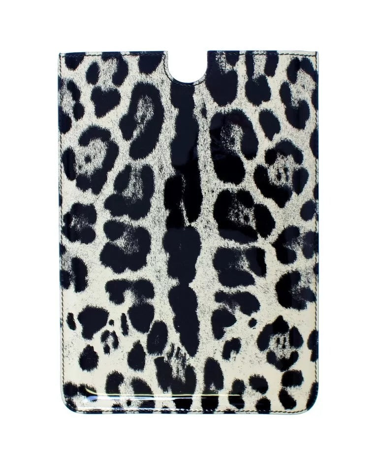 Dolce & Gabbana Leopard Pattern Leather Ebook Cover Tablet White Case Glam Steals