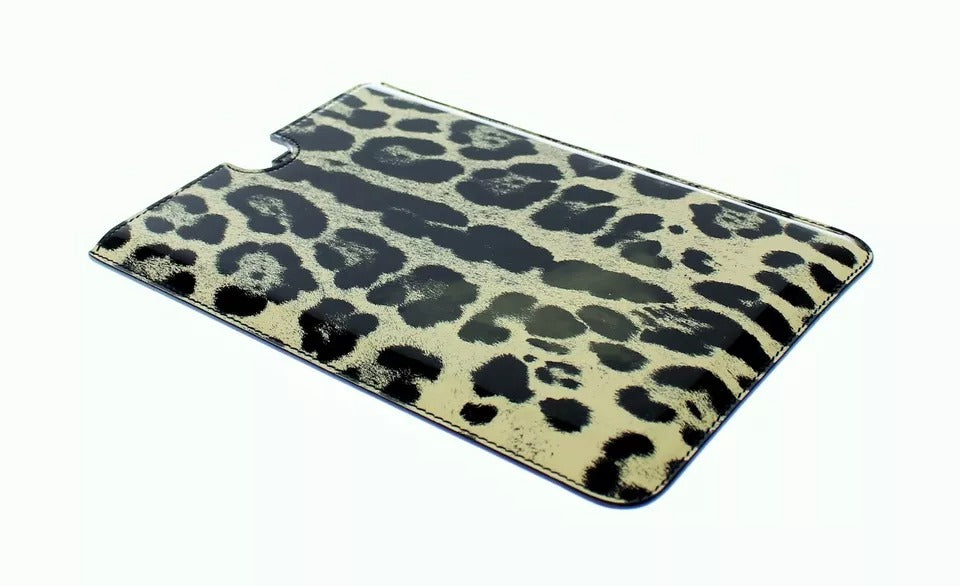Dolce & Gabbana Leopard Pattern Leather Ebook Cover Tablet White Case Glam Steals